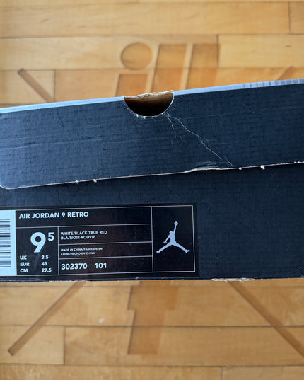 Air Jordan 9 Retro “White / Black / True Red”