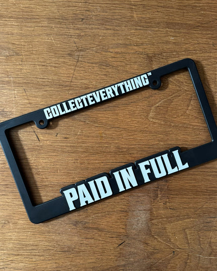 PAID IN FULL Plate Frame